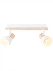 Brilliant Прожекторная балка, 2-ламповый светильник Daintree 16,5x36,5x7 см, белый/натуральный цвет