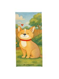 Mr. & Mrs. Panda Пляжное полотенце с изображением собаки, символизирующей счастье, выполнено в серых пастельных тонах