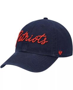 Женская темно-синяя шапка New England Patriots Vocal Clean Up Adjustable '47 Brand