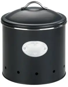 Банка для хранения WENKO "Nero", (1 шт.), с отверстиями 4 л, воздухопроницаемая В/21х18,7 см, черный