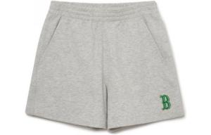 Футболка женская спортивные шорты светлый серый меланж MLB