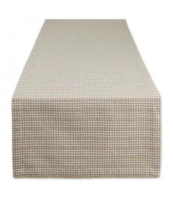 Дорожка для стола в клетку в фермерском доме Design Imports, бежевый