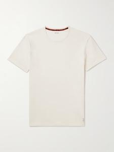 Пижамная футболка из хлопкового джерси с аппликацией логотипа PAUL SMITH, кремовый