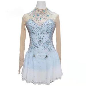HEAD Платье для фигурного катания Custom, для детей и взрослых, для выступлений и экзаменов, в стиле женском, цвет sky blue, размер XXS