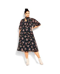 Женское платье Alexandra больших размеров CITY CHIC, Black print