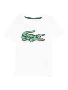 Футболка с нашивкой-логотипом Lacoste Kids, белый