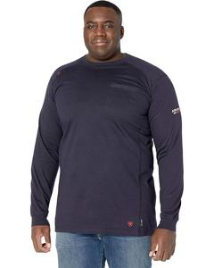 Мужская футболка Ariat Big & Tall Big & Tall FR Air Crew, Navy