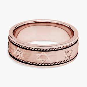 Обручальное кольцо «Звезда Давида» из 18-каратного розового золота (8 мм) Blue Nile