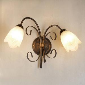 Настенный светильник ONLI Odino, сатиновое стекло / железо - количество языков пламени: 2