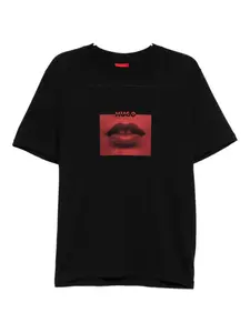 Футболка с графичным принтом HUGO, черный