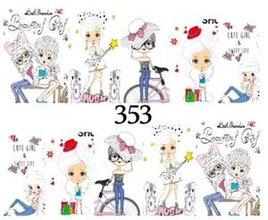 Водные наклейки для ногтей - №353, inna