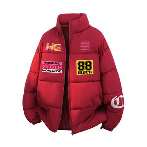 Пуховик Unisex Stand Collar Moderate Padded HUANQIU, maroon