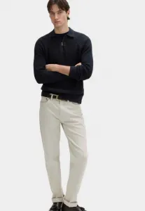 Рыбацкий свитер с застежкой-молнией до середины груди Marks & Spencer, Navy