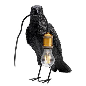 Настольная лампа Kare Design Animal Crow, алюминий / полирезин - черный / золотой