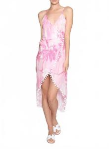 Платье Sush-1921 в розовых пальмах TAJ by SABRINA CRIPPA