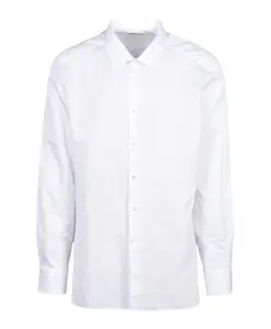 Рубашка из хлопка и льна Zegna, белый