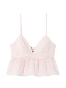 Топ в полоску с V-образным вырезом Claudie Pierlot, розовый