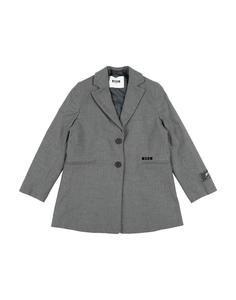 Пальто для девочек Kids Msgm, серый
