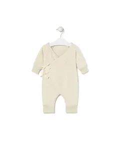 Комбинезон для младенца без ножек из вельветового хлопка с наполнителем Tous, светло-бежевый
