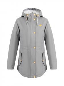 Женская зимняя куртка с принтом Волшебство серого цвета Schmuddelwedda