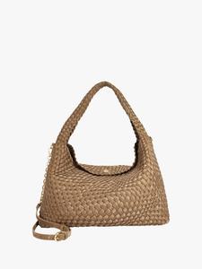 Deliberate L плетеная сумка через плечо Dune London, Bronze