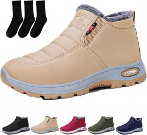 Теплые сапоги с овчиной внутри, водонепроницаемые сапоги без шнуровки с подкладкой, мягкие термозащитные, с поддержкой свода стопы, комфортные, водонепроницаемые Generic, Brown