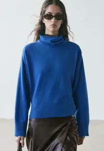 Джемпер с высоким воротником и длинными рукавами Massimo Dutti, Royal Blue