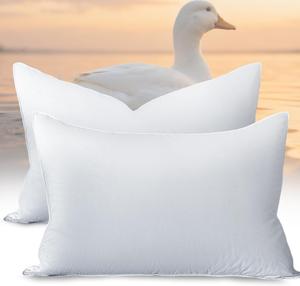 Simple&Opulence Подушка Simple&Opulence из утиного пуха и пера с хлопковой наволочкой White