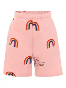 Шорты с радужным принтом Lacoste Kids, розовый