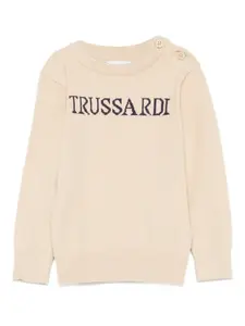 Свитер вязки интарсия TRUSSARDI JUNIOR, нейтральный
