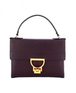 Мягкая кожаная сумка через плечо Coccinelle, фиолетовый