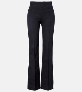 Брюки-клеш из габардина из чистой шерсти Chloé, Navy