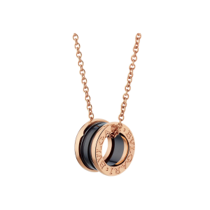 Ожерелье b.zero1 из розового золота 18 карат и черной керамики BULGARI