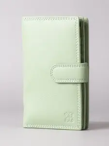 Средний кожаный кошелек с вкладками Lakeland Leather, зеленый