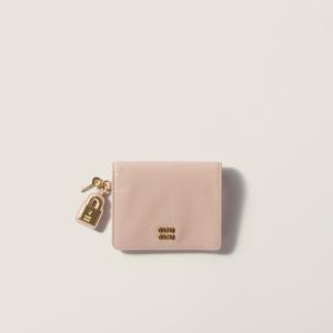 Маленький кожаный кошелек MIU MIU, розовый