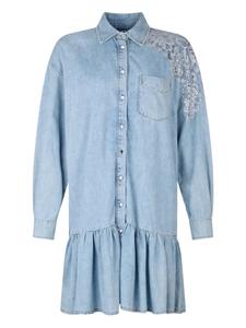 Джинсовое платье с кружевом LIU JO, синий