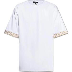 Футболка с декорированными манжетами VERSACE, белый