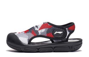 Детские сандалии Детские черные/огненно-красные/стандартные белые Lining Young, черный/красный