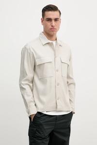 Рубашка с добавлением льна Calvin Klein, бежевый