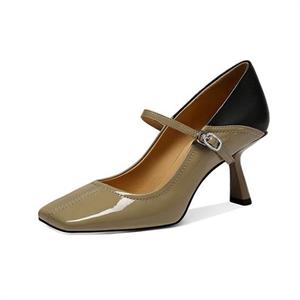 Туфли Мэри Джейн на тонком каблуке для женщин JESSICA SOPHIA, Khaki