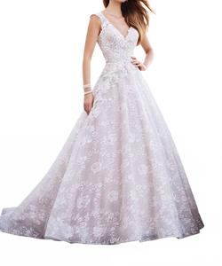 Свадебное платье цвета слоновой кости с V-образным вырезом Martin Thornburg, слоновая кость