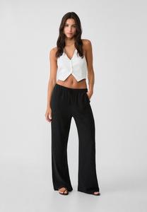 Струящиеся брюки в деревенском стиле Stradivarius, черный