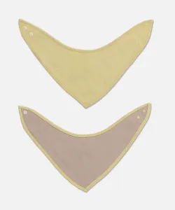 Однотонный двусторонний нагрудник в виде банданы Chil2, цвет Light Green X Beige