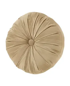 Декоративная подушка Potenza с пуговицами, круглая, 15 дюймов Royal Court, gold