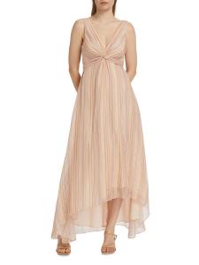 Платье миди Anna без рукавов с V-образным вырезом Derek Lam 10 Crosby, цвет Peach Multi