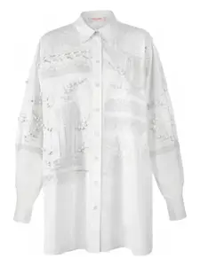 Рубашка с вышивкой Carolina Herrera, белый
