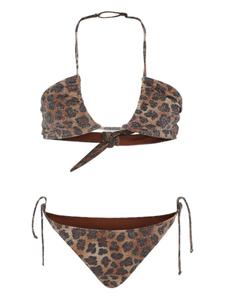 Бикини с цветочным мотивом MC2 Saint Barth Kids, коричневый