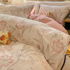 Disney Комплект постельного белья 3 предмета, 90 см, простыня, пододеяльник, наволочка, 150x200 см, хлопок, Huake