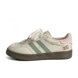 GULIA Скользоустойчивые, износостойкие, дышащие, легкие женские кэжуал кеды лоу-топ Kitten Pink White, цвет Kitten Pink White