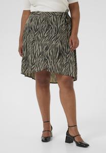 Юбка Kaffe Curve MAREN, Feather Gray Black Animal/Grey